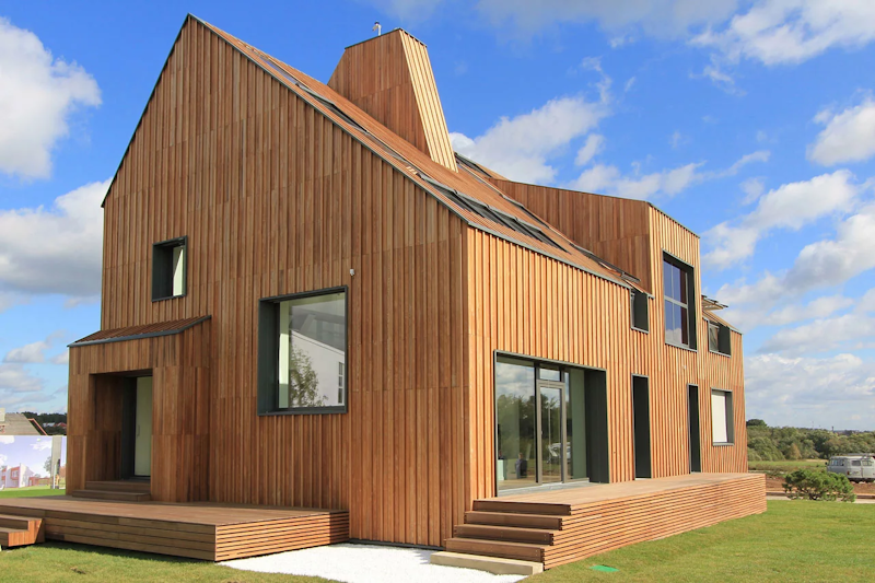 sustainability with wooden houses